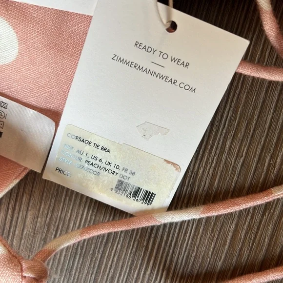 NWT Zimmermann Linen Corsage Tie Top - Picture 11 of 11